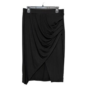NWT Halara Clean Girl Office Siren Draped Skirt Womens Size Large Quiet Luxury